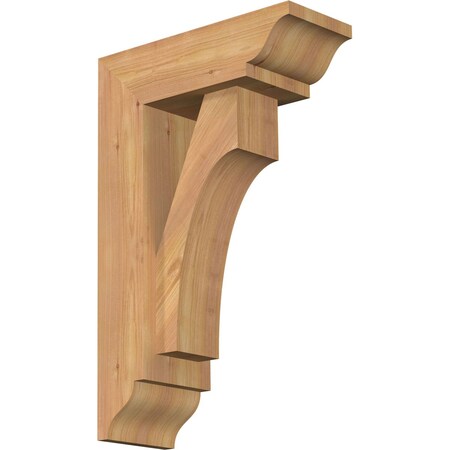 Ekena Millwork Westlake Traditional Smooth Bracket w/ Offset Brace, Western Red Cedar, 5 1/2"W x 14"D x 22"H BKT0604X14X22WTL01SWR